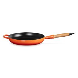 Le Creuset-Volcanic Cast Iron Pan Wooden Handle 28cm