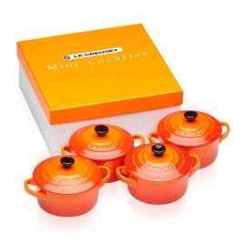 Le Creuset-Volcanic Stoneware Set of 4 Petite Casseroles