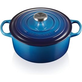 Le Creuset-Azure Cast Iron Round Casserole 24cm/4.2L