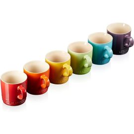 Le Creuset-Stoneware Rainbow Set of 6 Mugs 350ml