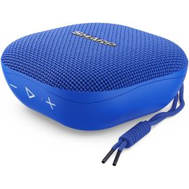 SHARP GX-BT60(BL) Portable Waterproof Bluetooth Speaker, Lightweight Splashproof Rechargeable Compact Speaker with Call Answering, Google & Siri Compatible – Blue