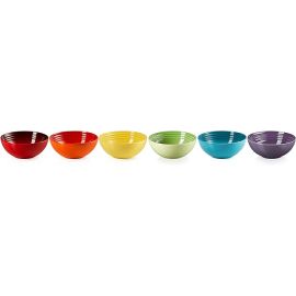 Le Creuset-Stoneware Rainbow Set of 6 Cereal Bowls