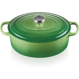 Le Creuset-Bamboo Green Cast Iron Oval Casserole 29cm/4.7L