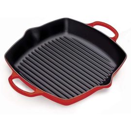 Le Creuset-Cerise Cast Iron Deep Square Grill 30cm