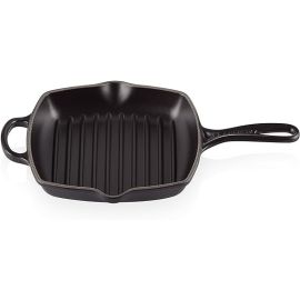 Le Creuset-Satin Black Cast Iron Square Grillit® 26cm