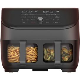Instant Vortex Plus Dual Basket with ClearCook - 7.6L Digital Health Air Fryer, Black, 8-in-1 Smart Programs - Air Fry, Bake, Roast, Grill, Dehydrate, Reheat, XL Capacity -1700W