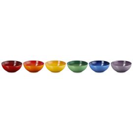 Le Creuset-Stoneware Rainbow Set of 6 Cereal Bowls