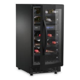 DOMETIC E28FG NEW DUAL-ZONE WINE REFRIGERATOR WITH FRAMELESS GLASS DOOR, 28 BOTTLES