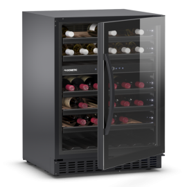 DOMETIC E45FG NEW DUAL-ZONE WINE REFRIGERATOR WITH FRAMELESS GLASS DOOR, 45 BOTTLES