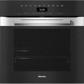 MIELE H 7460 B CleanSteel Εντοιχιζόμενος Φούρνος Άνω Πάγκου 76 Lt