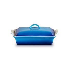 Le Creuset-Azure Stoneware Heritage Rectangular Dish With Lid 33cm/3.8L