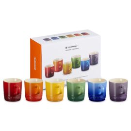Le Creuset-Stoneware Rainbow Set 6 Cappuccino Mugs 200ml
