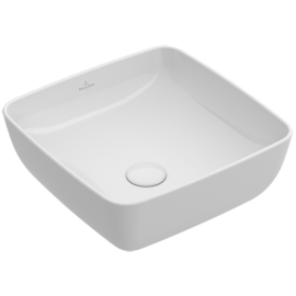 Villeroy & Boch - Artis Surface-mounted washbasin 410 x 410 x 150 mm, Stone White CeramicPlus, without overflow, unpolished