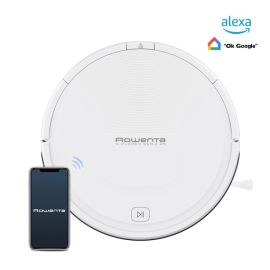 Rowenta RR8227 X-PLORER Series 45 Robot Vacuum Cleaner | Central Brush | Random Navigation | Control via App | Voice Control | 150 Minute Running Time | Up to 90 m² Living Area | White