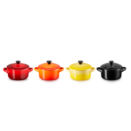 Le Creuset-Fire & Flame Stoneware Set Of 4 Petite Casseroles