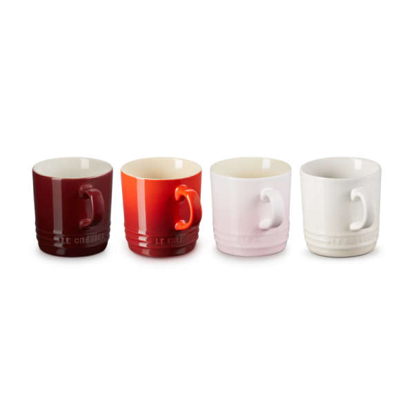 Le Creuset Stoneware set of 4 cappuccino cups petits fours 200ml