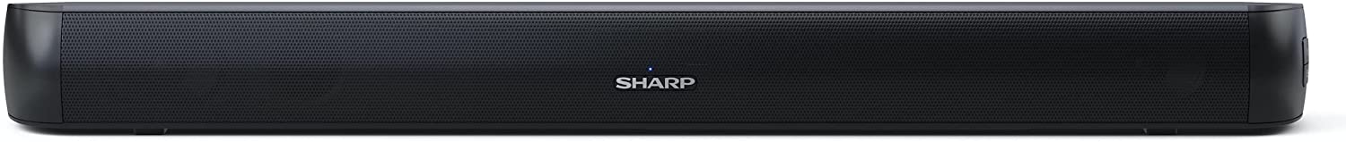 SHARP HT-SB107 2.0 Soundbar, 90W Small Wireless Bluetooth Soundbar for TV and Device Streaming with Aux, USB Playback, HDMI ARC /CEC & Digital Optical-in, Wall Mountable or Table Top Sound Bar -Black