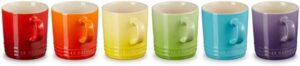 Le Creuset-Stoneware Rainbow Set of 6 Espresso Mugs 100ml