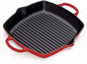 Le Creuset-Cerise Cast Iron Deep Square Grill 30cm