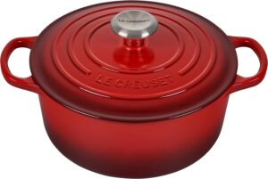 Le Creuset-Cerise Cast Iron Round Casserole 24cm/4.2L