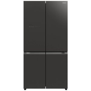 HITACHI French Bottom Freezer Deluxe 569L Vacuum Compartment & Auto Ice Maker - Glass Mauve Grey