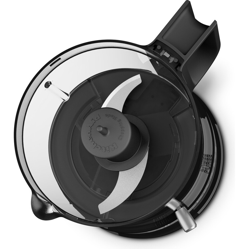 kitchenaid chopper 5kfc3516bob onyx black perspective open